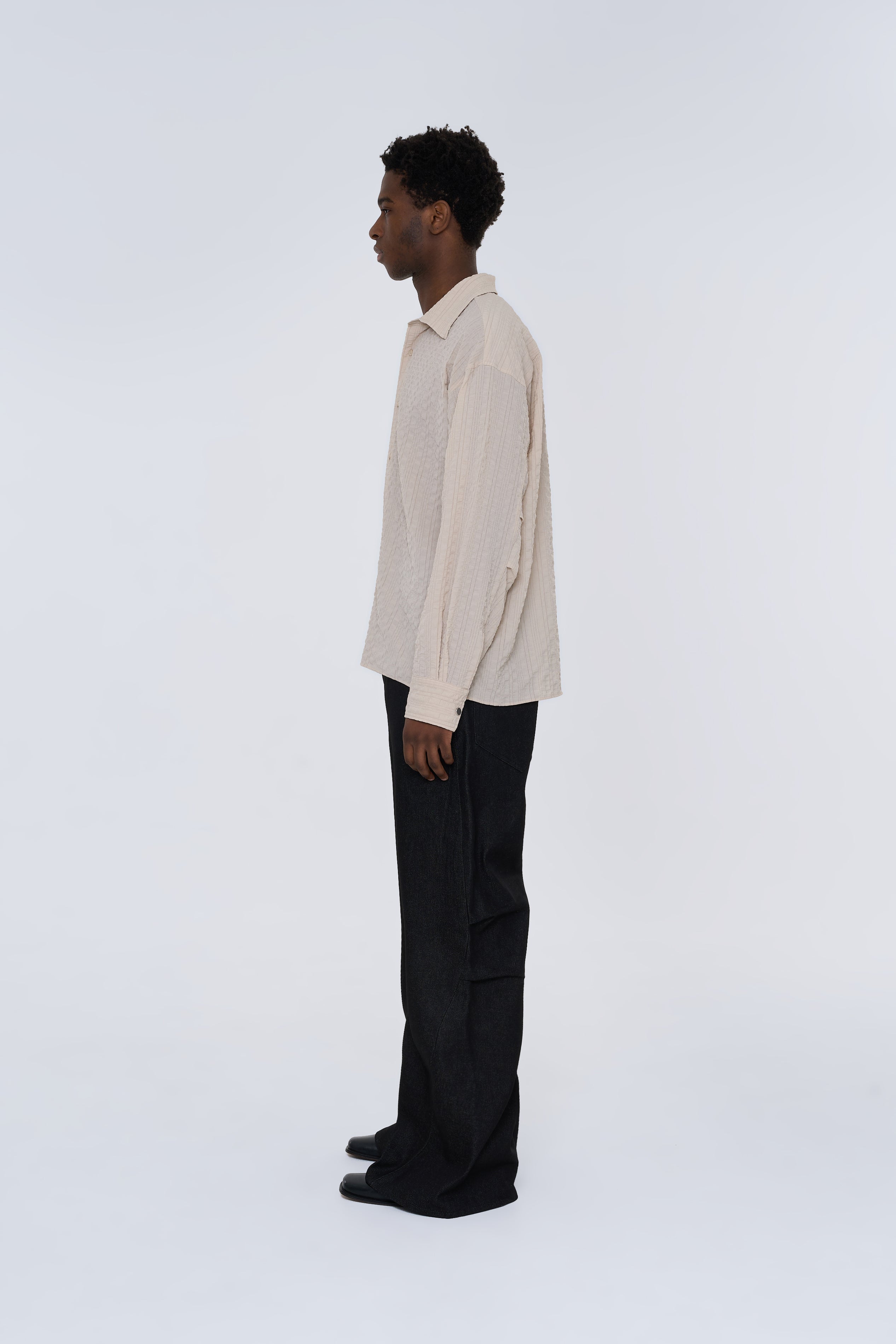 Knee Tuck Flare Denim