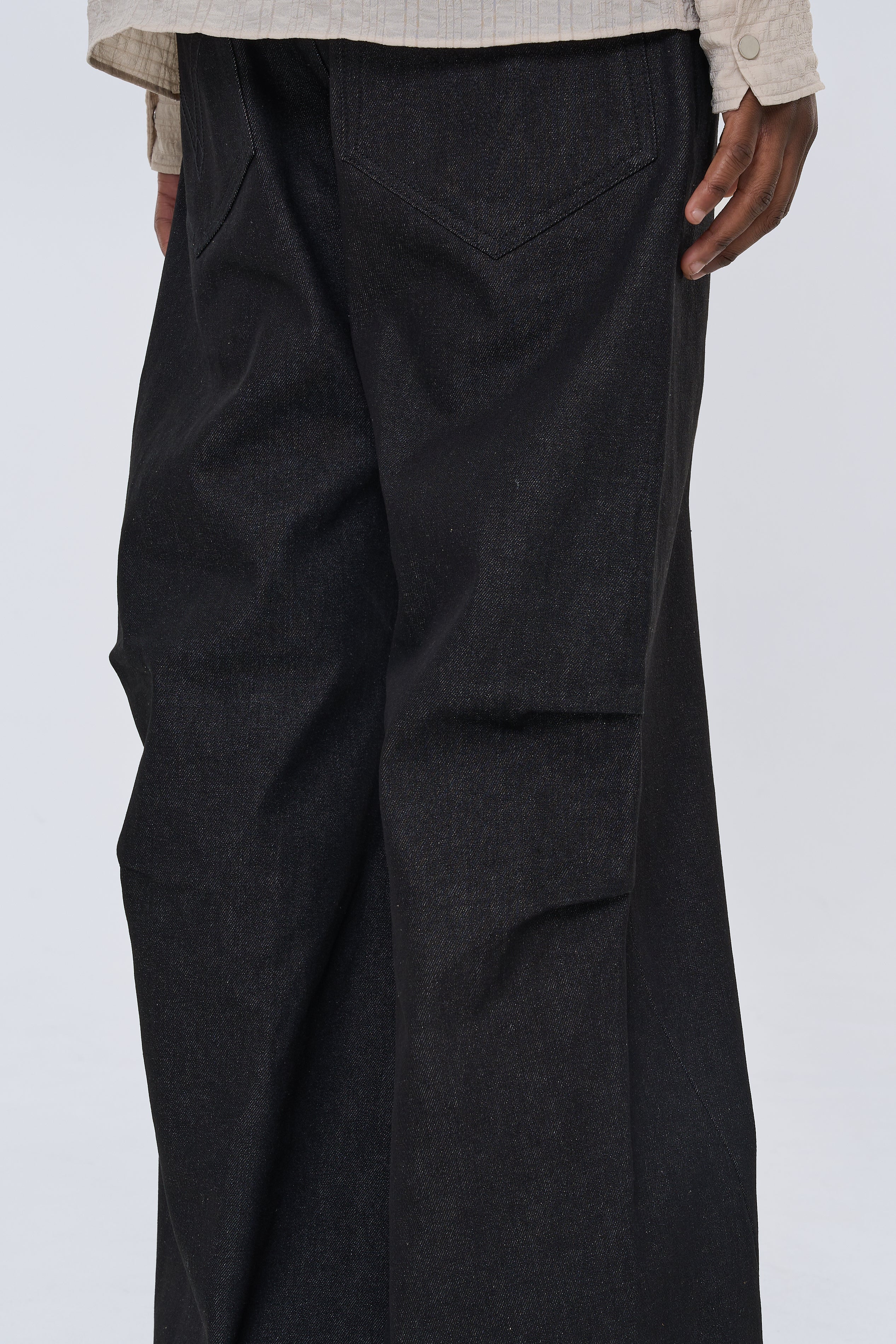 Knee Tuck Flare Denim
