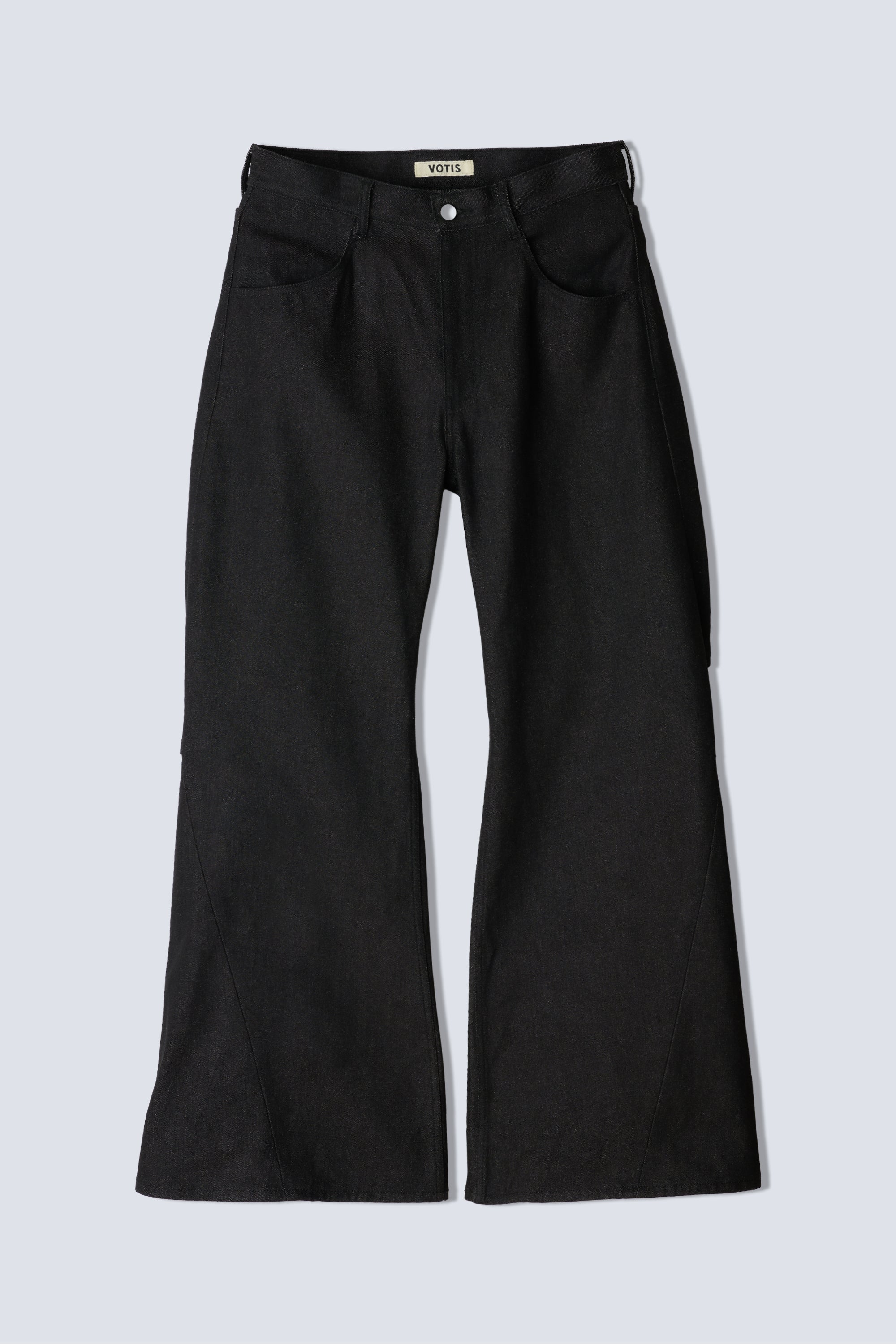 Knee Tuck Flare Denim